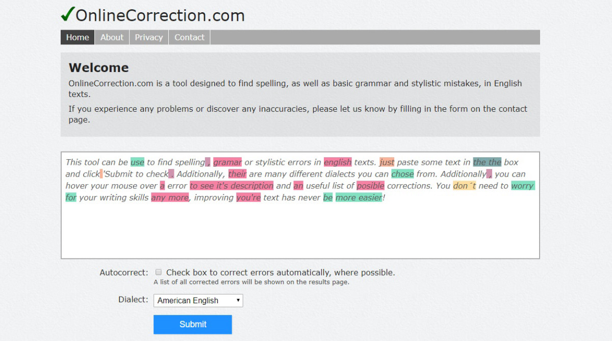 Онлайн-сервис OnlineCorrection — быстрая проверка текста на ошибки