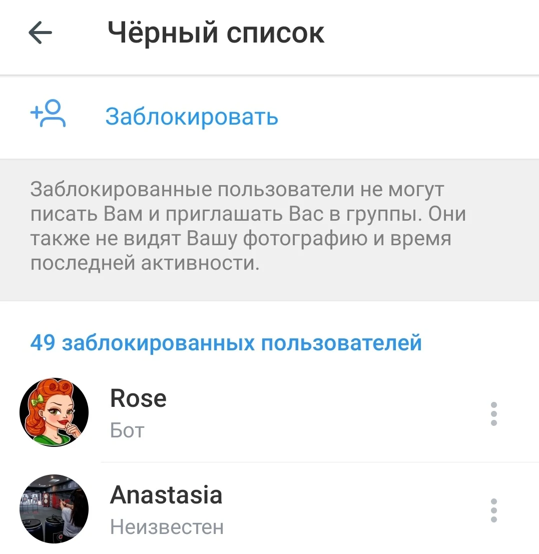 Черный список в Телеграм — как заблокировать, понять что заблокировали