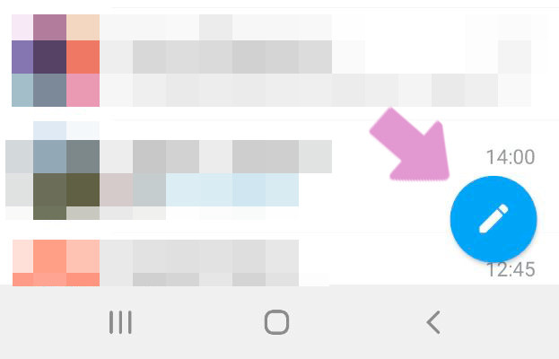 Нажмите на значок "Написать сообщение" в правом нижнем углу (Android).