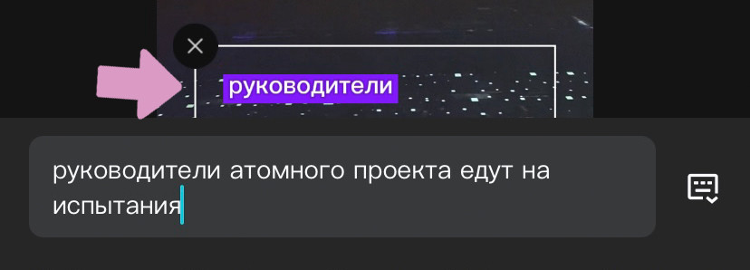 Нажав на субтитры можно подкорректировать текст или исправить ошибки.