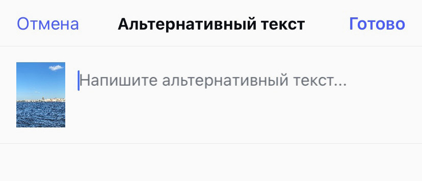 Напишите альтернативный текст для публикации.