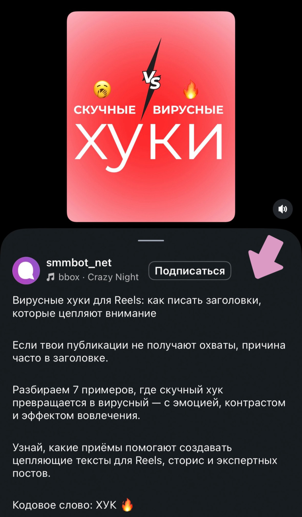 Пример описания рилс.
